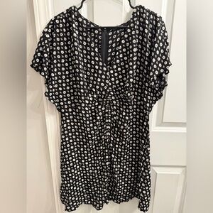 Madewell Black and White Patterned Top
